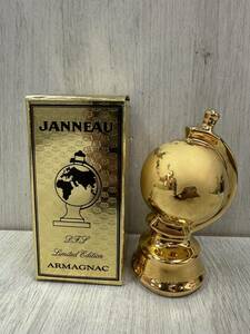 S 【未開栓】 JANNEAU ジャノー　地球儀ミニボトル　50ｍｌ　陶器ボトル　40％ 洋酒 総重量約20g