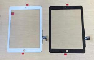 新品 iPad Air、iPad5、iPad6、iPad7、iPad8、iPad9 フロント タッチ パネル ガラス割れ・タッチ不良 修理・交換用 パネル交換テープ 付き