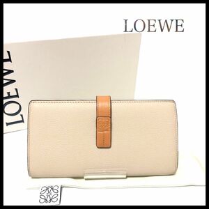 【美品】LOEWE ロエベ バーティカルウォレット　アナグラム　二つ折り長財布