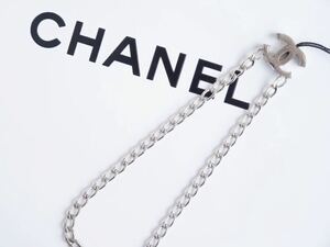 CHANEL シャネル チェーン ストラップ シルバー 刻印03A ネックレス アクセサリー パール ウォレットチェーン プラチナ 