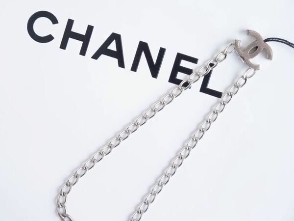 CHANEL シャネル チェーン ストラップ シルバー 刻印03A ネックレス アクセサリー パール ウォレットチェーン プラチナ