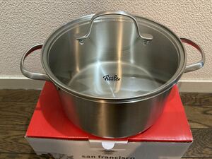 フィスラー (Fissler) 両手鍋 ステンレス 20cm サンフランシスコ シチューポット 耐熱 ガス火/IH対応 無水調理 底面3