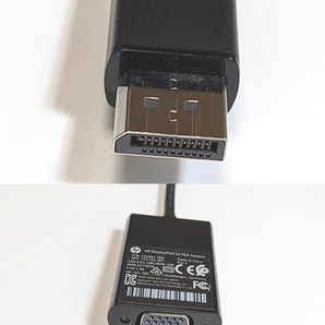 DisplayPort(オス PC側へ)⇒VGA(メス モニター側) 変換アダプターケーブル HP 約25cm 中古 K3