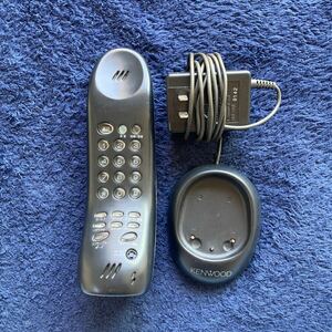  small size consumer electronics * waste number used missed junk cordless telephone KENWOOD Kenwood black IS-C606 type telephone vessel antique interior 