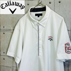 Callawayキャロウェイ　ゴルフウェア　半袖ポロシャツ　L D.S.P.D ホワイト