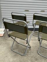 DCMブランド 折りたたみ椅子 6脚セット アウトドア ローチェア 折りたたみチェア キャンプ パイプイス カーキ_画像5