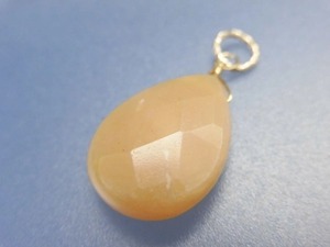 [14KGF] drop motif pink opal. 1 bead pendant top 376
