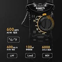 KAIWEETS 6000 カウント 自動レンジ クランプ メーター テスター AC|DC電流 AC|DC電圧 T-RMS 静電容_画像2