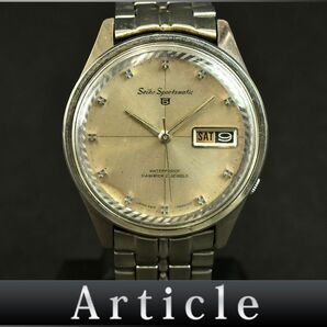 175352◆動作確認済 SEIKO セイコー 5スポーツマチック 腕時計 自動巻き 6619-7030 デイデイト 21石 ダイアショック SS メンズ/ Dの画像1