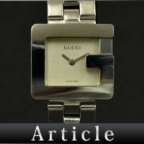 173927□動作確認済 GUCCI グッチ Gウォッチ 腕時計 クォーツ 2針 Gフェイス Gスクエア 3600L SS シルバー レディース アナログ/ Dの画像1