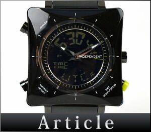 174979* operation verification settled CITIZEN Citizen Independent wristwatch quartz U021-002674-01 Digi-Ana SS black men's / D