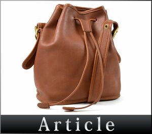 177790* COACH Coach Old Coach pouch type shoulder bag diagonal ..9952 leather leather Brown Gold metal fittings lady's / B
