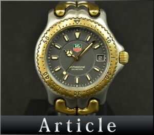 176668◇動作確認済 TAG Heuer タグホイヤー セル プロフェッショナル 腕時計 クォーツ WG1220-K0 SS GP グレー ゴールド ボーイズ/ D