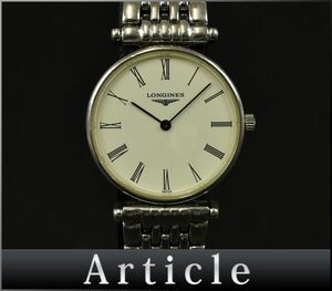 176896* рабочее состояние подтверждено LONGINES Longines Grand Classic наручные часы кварц 2 стрелки Rome nL4.135.4 SS серебряный женский / D