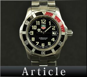 176949* operation verification settled TAG Heuer TAG Heuer 2000 series Professional 200M wristwatch quartz WM1312 SS black face lady's / D
