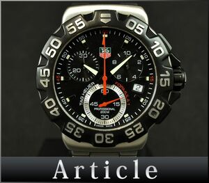 176950◆美品 動作確認済 TAG Heuer タグホイヤー フォーミュラ1 クロノグラフ 腕時計 クォーツ CAH1110 デイト 樹脂 SS メンズ/ D