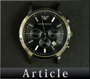 174903* рабочее состояние подтверждено Emporio Armani Emporio Armani мужской часы наручные часы хронограф раунд кварц AR-2434 SS черный / D