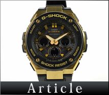 176847◇美品 動作確認済 CASIO カシオ G-SHOCK 腕時計 デジタル 電波 ソーラー GST-W300G 樹脂 GP SS ブラック ゴールド メンズ/ D_画像1