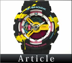 176953◇美品 動作確認済 CASIO カシオ G-SHOCK LEAGUE OF LEGENDS コラボモデル 腕時計 クォーツ GA-110LL 樹脂 ブラック マルチカラー/ D