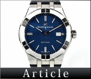 176128* прекрасный товар рабочее состояние подтверждено Maurice Lacroix Maurice Lacroix Icon автоматический наручные часы самозаводящиеся часы AI6008 SS кожа / D