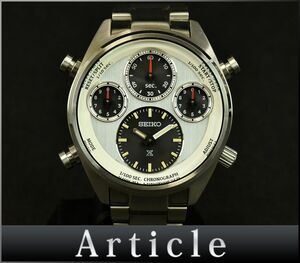 176170□美品 動作確認済 SEIKOセイコー プロスペックス リミテッドエディション 腕時計 ソーラー クロノ 8A50-00D0 SS シルバー メンズ/ D