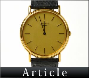175399* работоспособность не проверялась LONGINES Longines Grand Classic наручные часы кварц 2 стрелки L4.637.2 GP кожа Gold черный мужской / D