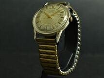 177227□動作確認済 ENICAR エニカ ウルトラソニック 腕時計 手巻き 3針 21石 ラウンド 100/88-10 シルバー ゴールド メンズ/ D_画像2