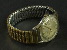 177227□動作確認済 ENICAR エニカ ウルトラソニック 腕時計 手巻き 3針 21石 ラウンド 100/88-10 シルバー ゴールド メンズ/ D_画像8