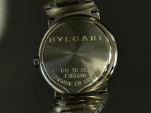 175624◇動作確認済 BVLGARI ブルガリ ブルガリブルガリ レディースウォッチ 腕時計 クォーツ デイト BB26SS SS ブラック シルバー/ D_画像9