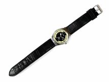 176164◇ 動作確認済 CITIZEN シチズン メンズウォッチ 腕時計 自動巻き デイデイト SS レザー 革 ブラック イエロー メンズ/ D_画像4