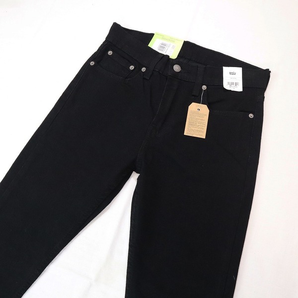 未使用タグ付き Levi's SKINNY TAPER 84558-0034 リーバイス スキニーテーパー ブラックストレッチジーンズ スキニーデニム W29 S相当