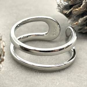  ho low наружный дизайн серебряное кольцо * кольцо мужской серебряный 925 19 номер кольцо новый товар не использовался популярный открытый кольцо casual [PN333-7]