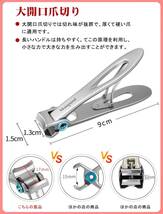 Monspend 爪切り 超大型足爪切りカッター つめきり 高級ステンレス鋼 特大の爪 17mm刃開き 切れ味【硬い爪、厚い爪、水_画像3