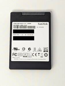 使用時間41300時間程度 2.5インチ SSD 128GB SATA SanDisk X300 SD7SB6S-128G-1122 厚み7mm