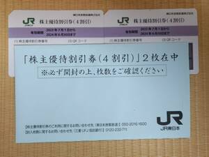 JR東日本旅客鉄道株式会社　株主優待割引券２枚