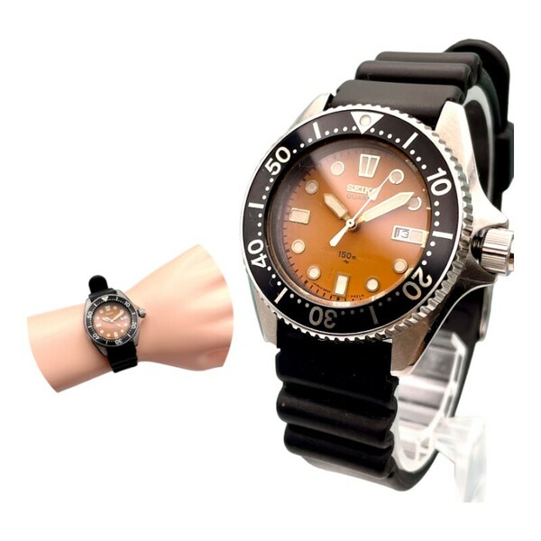 未使用■稼働 SEIKO セイコー メンズ 腕時計 ダイバーズ デイト レトロ 1982製 ヴィンテージ アンティーク N625-287-7