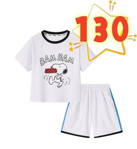 ★新入荷★スヌーピー 子供服 パジャマ 短パン 上下セット半袖 スポーツウェア 130