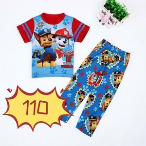 * new goods pau Patrol short sleeves pyjamas Kids child man summer direction blue 110