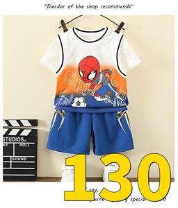 ★新入荷★スパイダーマン 子供服 短パン 上下セット半袖 スポーツウェア 130