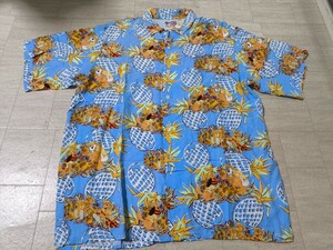 サイズ：L　美品　キャプテンサンタ CAPTAIN SANTA ハワイアン アロハシャツ 半袖 総柄 レーヨン素材