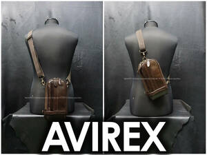 AVIREX 2wayレザーショルダーバッグ ボディバッグ アヴィレックス Bulto ブルトシリーズ アヴィレックス バック 定価１.89万円
