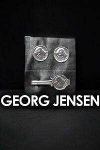 GEORG JENSEN серебряный 925 самец корова кафф links / булавка для галстука запонки кнопка #70/#71. корова bru оригинальный серебряный sterling серебряный George Jensen 