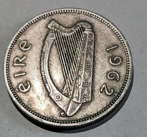 ’1962　ireland アイルランド　2シリング　Irish Florin coin 2s Eire (ref 1) 流通品