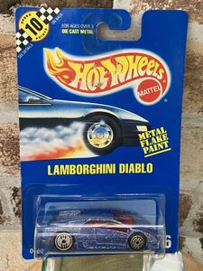 未開封　MATTELマテル Hot Wheels ホットウィール LAMBORGHINI DIABLO ランボルギーニ　青ラメ色　マレーシア製