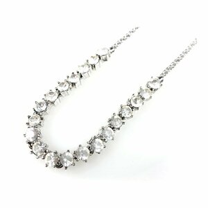 beautiful goods Nina Ricci NINA RICCI 20 ream crystal rope chain necklace silver color YAS-5561