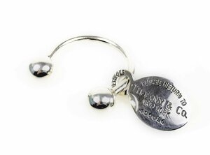  Tiffany TIFFANY возврат tu овальный бирка кольцо для ключей брелок для ключа 925/ sterling серебряный YAS-8757