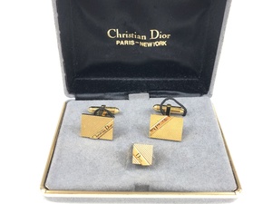  Christian * Dior Christian Dior галстук запонки комплект Gold цвет YMA-671