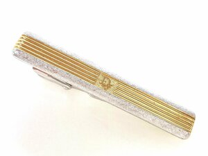 クリスチャン・ディオール　Christian Dior　ロゴ　ネクタイピン　ゴールドカラー×艶消しシルバーカラー　YMA-1518