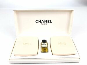 未使用　シャネル　CHANEL　No.5　サヴォン　石けん　75ｇ×2　／No.5　オードパルファム　ミニボトル　4ml　セット　YK-4132