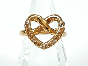  Swarovski SWAROVSKI Heart crystal ring ring size stamp 55| absolute size 13 number Gold color YAS-5689